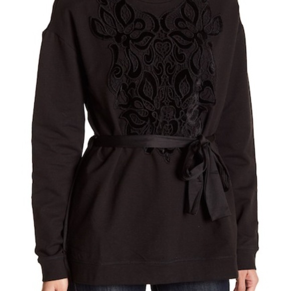 Crimson in Grace Womens Black Embroidered Top - Picture 8 of 8